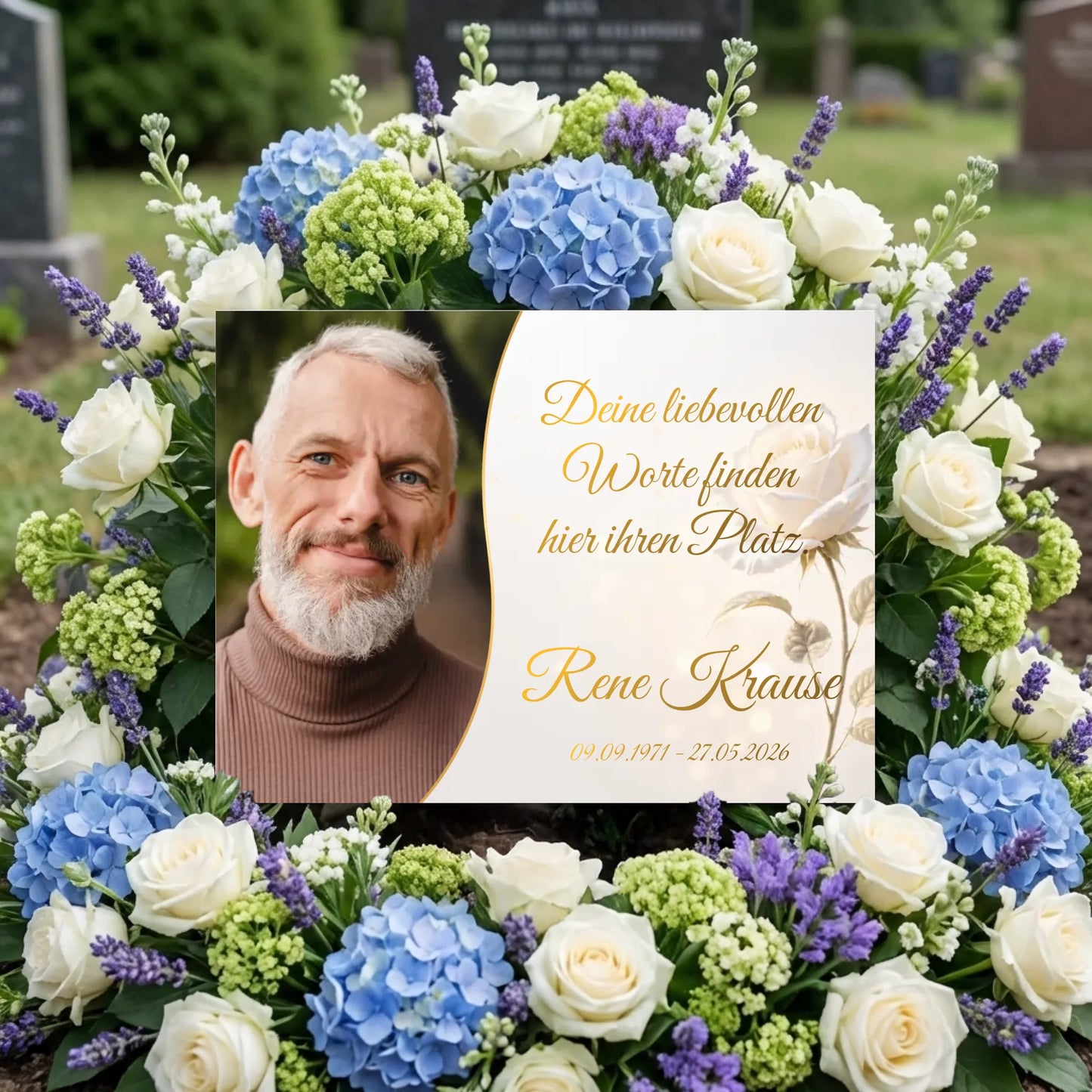 Personalisierte Gedenktafel
