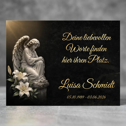 Personalisierte Gedenktafel