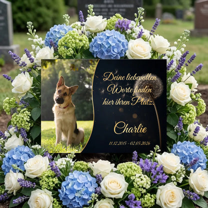 Personalisierte Gedenktafel für Hunde