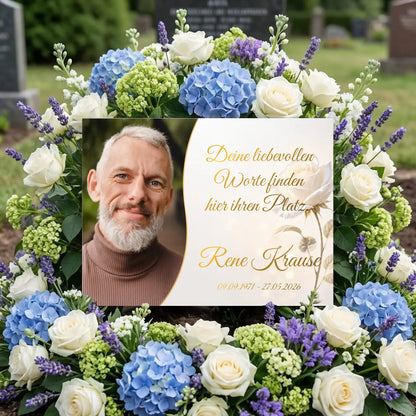 Personalisierte Gedenktafel