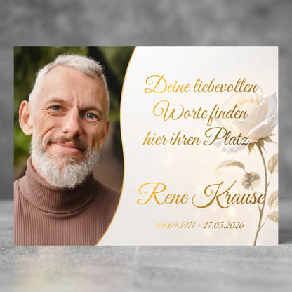 Personalisierte Gedenktafel