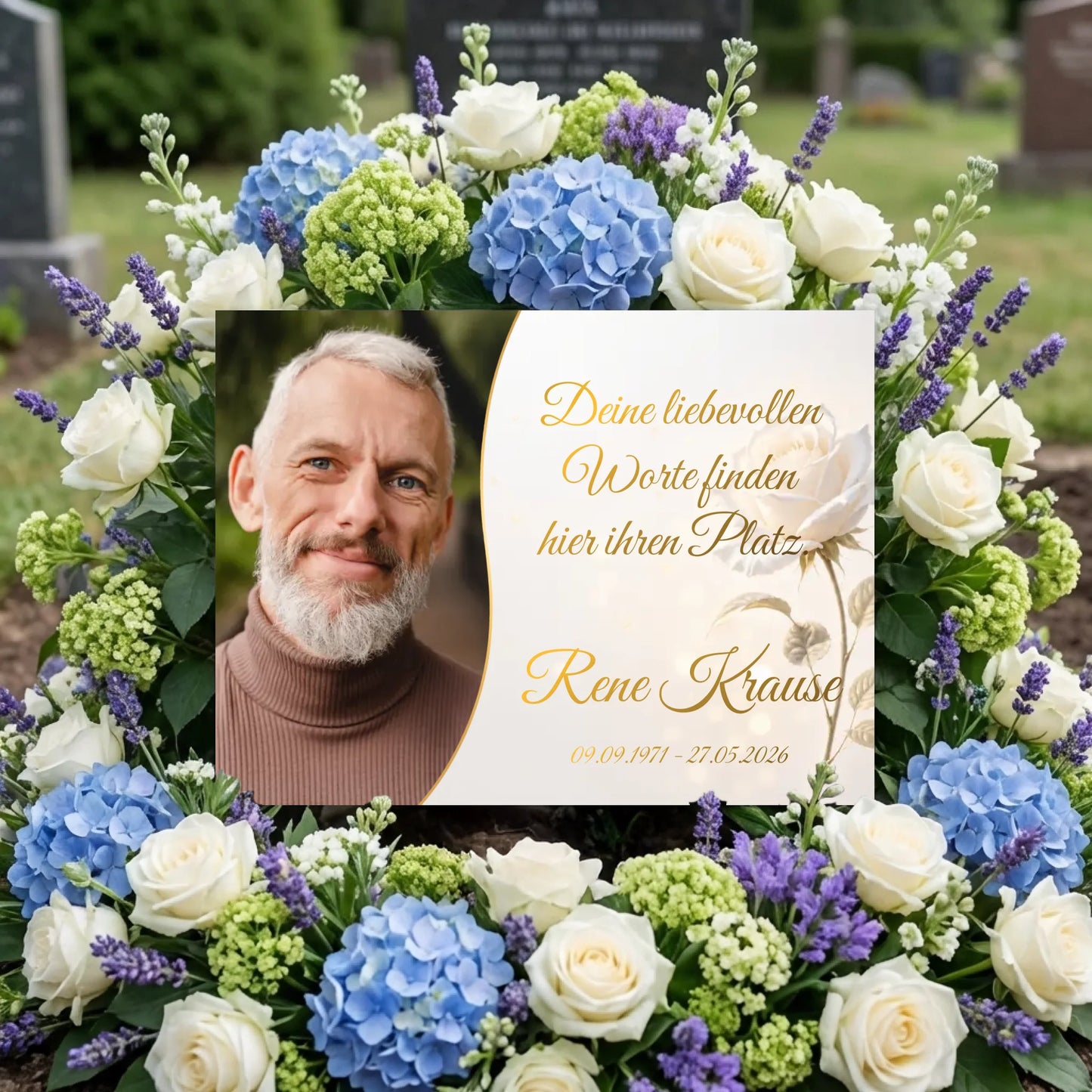 Personalisierte Gedenktafel