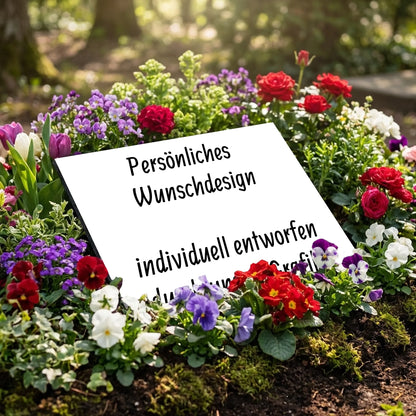 Personalisierte Gedenktafel mit Wunschdesign