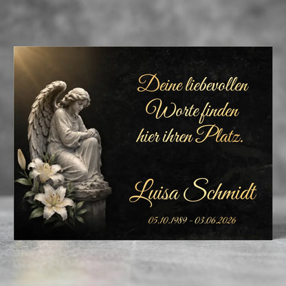 Personalisierte Gedenktafel