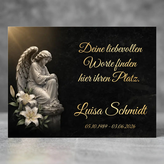 Personalisierte Gedenktafel
