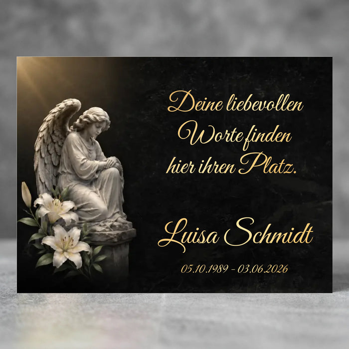 Personalisierte Gedenktafel