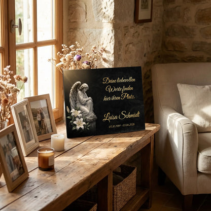 Personalisierte Gedenktafel
