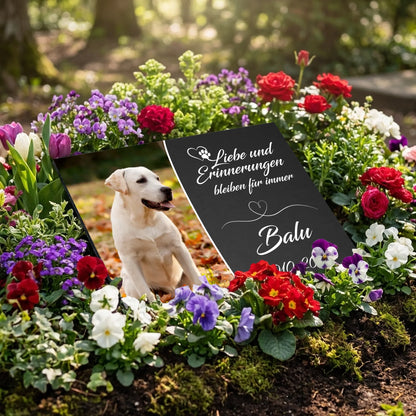 Personalisierte Gedenktafel für Hunde