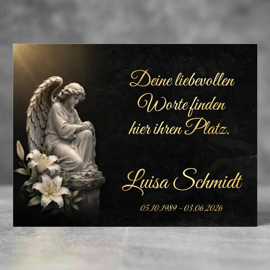Personalisierte Gedenktafel