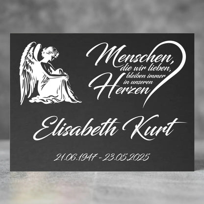 Personalisierte Gedenktafel für Menschen