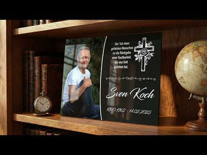 Personalisierte Gedenktafel für Menschen - Schiefer-Optik